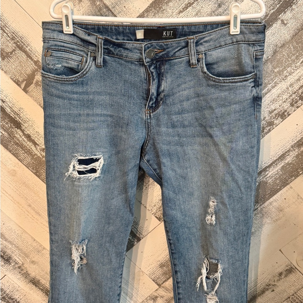 Kut from the Kloth Women's Light Blue Ripped Jeans